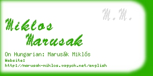 miklos marusak business card